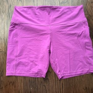 Lululemon Athletica Pink Bike Shorts High-Waisted